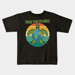 Earth Day Save The Planet Turtle Environment Kids T-Shirt